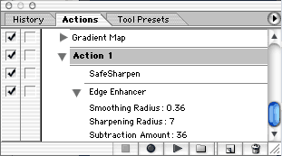 | A recorded action |