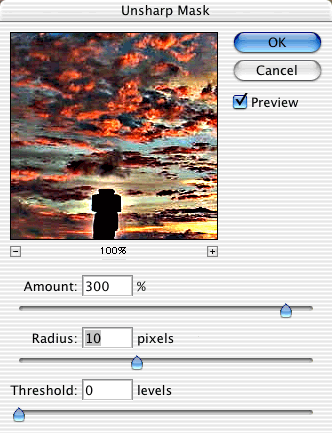 Unsharp mask, emphasizing the halos.